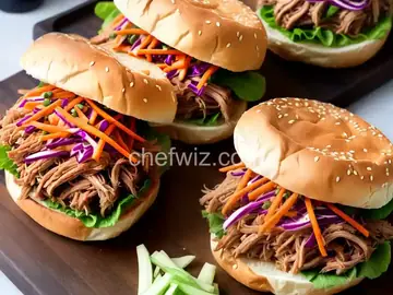 Korean Pulled Pork Sandwich with Asian Slaw