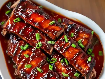 Korean-Style Braised (Slow Cooker) Baby Back Ribs