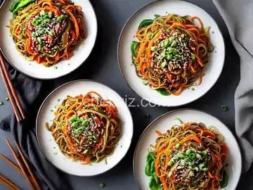 Korean Sweet Potato Noodles (Japchae)