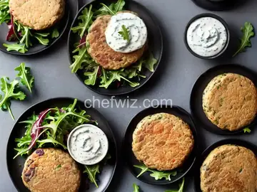 Lamb Burgers With Yogurt Sauce and Arugula
