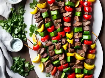Lamb Kabobs with Tzatziki Sauce