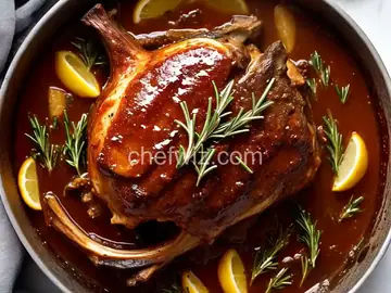 Lamb Shank Braised in White Wine with Rosemary
