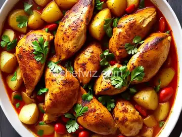 Lebanese Chicken and Potatoes