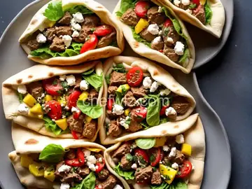 Lebanese Meat-Stuffed Pitas (Arayes)