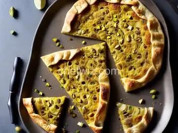 Leek and Potato Galette with Pistachio Crust