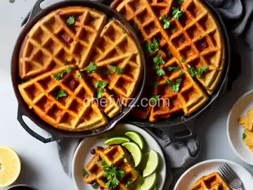 Leftover Stuffing Waffles