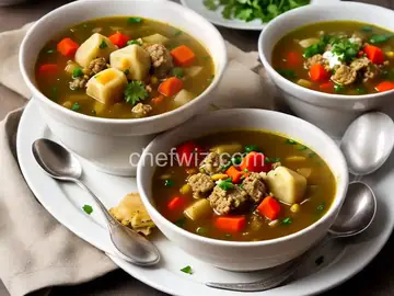 Leftover Turkey Soup with Stuffing Dumplings