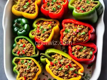 Leftover Turkey and Stuffing Stuffed Peppers
