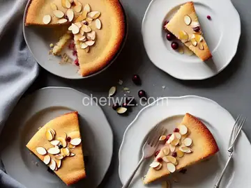Lemon Almond Cake with Cranberry Glaze