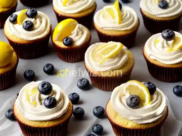 Lemon-Blueberry Cheesecake Cupcakes