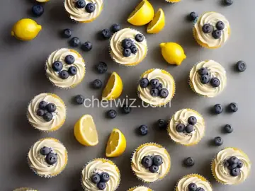 Lemon-Blueberry Cupcakes with Blueberry-Lemon Buttercream Frosting