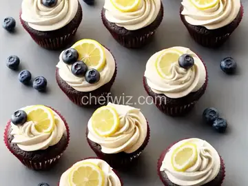 Lemon Blueberry Cupcakes with Lemon Cream Cheese Frosting