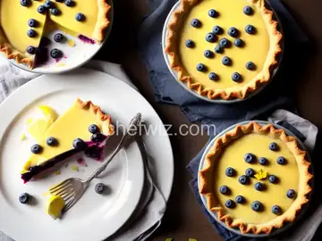 Lemon Blueberry Custard Pie