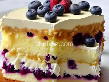 Lemon Blueberry Mousse Cake