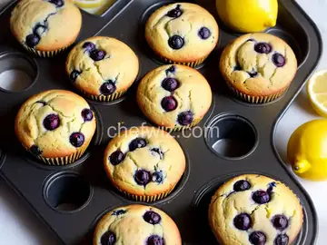 Lemon-Blueberry Protein Muffins