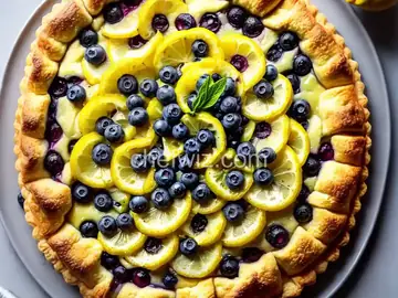 Lemon-Blueberry Puff Pastry Tart