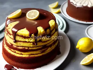 Lemon Cake with Chocolate Gloppy Frosting