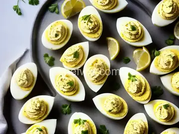 Lemon Caper Deviled Eggs