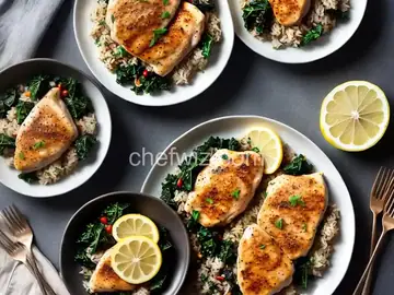 Lemon Chicken and Rice With Kale Recipe