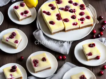 Lemon Cranberry Cheesecake Bars