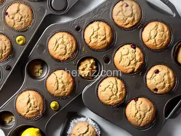 Lemon Cranberry Whole Wheat Muffins