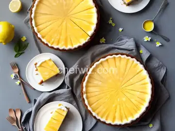 Lemon Curd Marbled Cheesecake