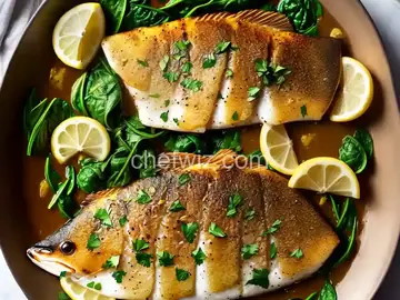 Lemon-Garlic Tilapia with Spinach