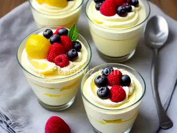 Lemon Mousse with Berries