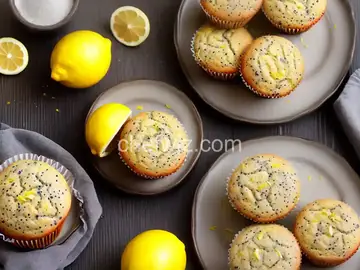 Lemon Poppyseed Muffins with Lemon Glaze