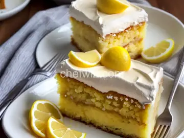 Lemon Pudding Poke Cake