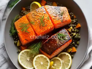 Lemon-Saffron Salmon With Dill Rice