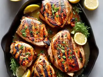 Lemon and Herb Marinated Grilled Chicken Thighs
