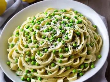 Lemon and Pea Alfredo