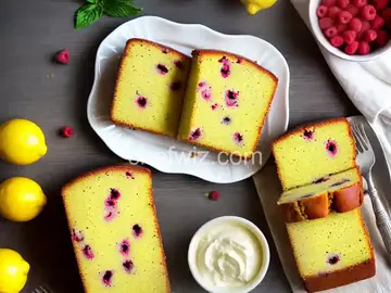 Lemon and Raspberry Pound Cake