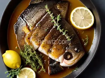 Lemon and Thyme Seared Black Bass