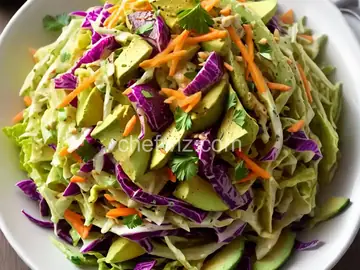 Lemony Cabbage-Avocado Slaw