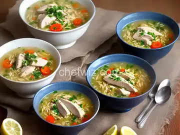 Lemony Chicken and Orzo Soup