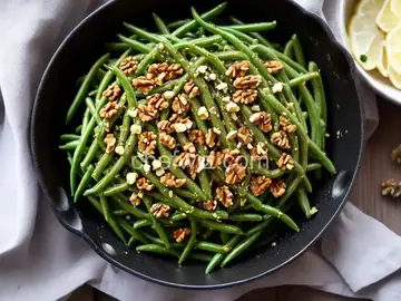 Lemony Green Beans with Walnuts and Thyme