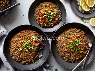 Lemony Lentils and Rice With Caramelized Onions