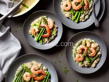 Lemony Risotto With Asparagus and Shrimp