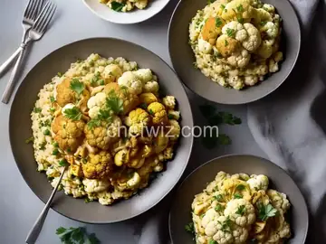 Lemony Roasted Cauliflower Risotto