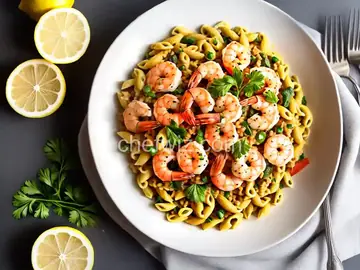 Lemony Shrimp Cavatappi