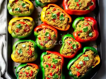 Lentil & Couscous Stuffed Peppers