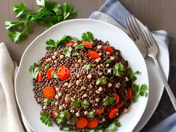 Lentils and Buckwheat Salad To Go (Gluten-Free)