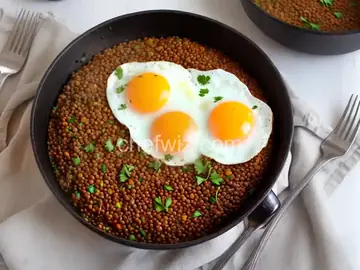 Lentils with Fried Eggs