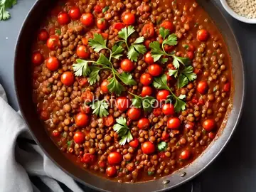 Lentils with Tomatoes