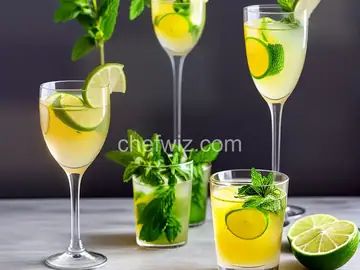 Lime-oncello Spritzers with Mint