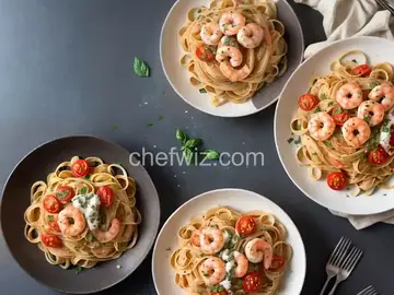 Linguine Pasta with Shrimp and Tomatoes