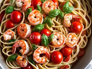 Linguine with Shrimp and Tomatoes