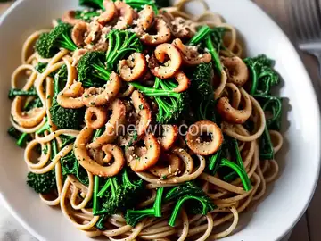 Linguine with Squid and Broccoli Rabe